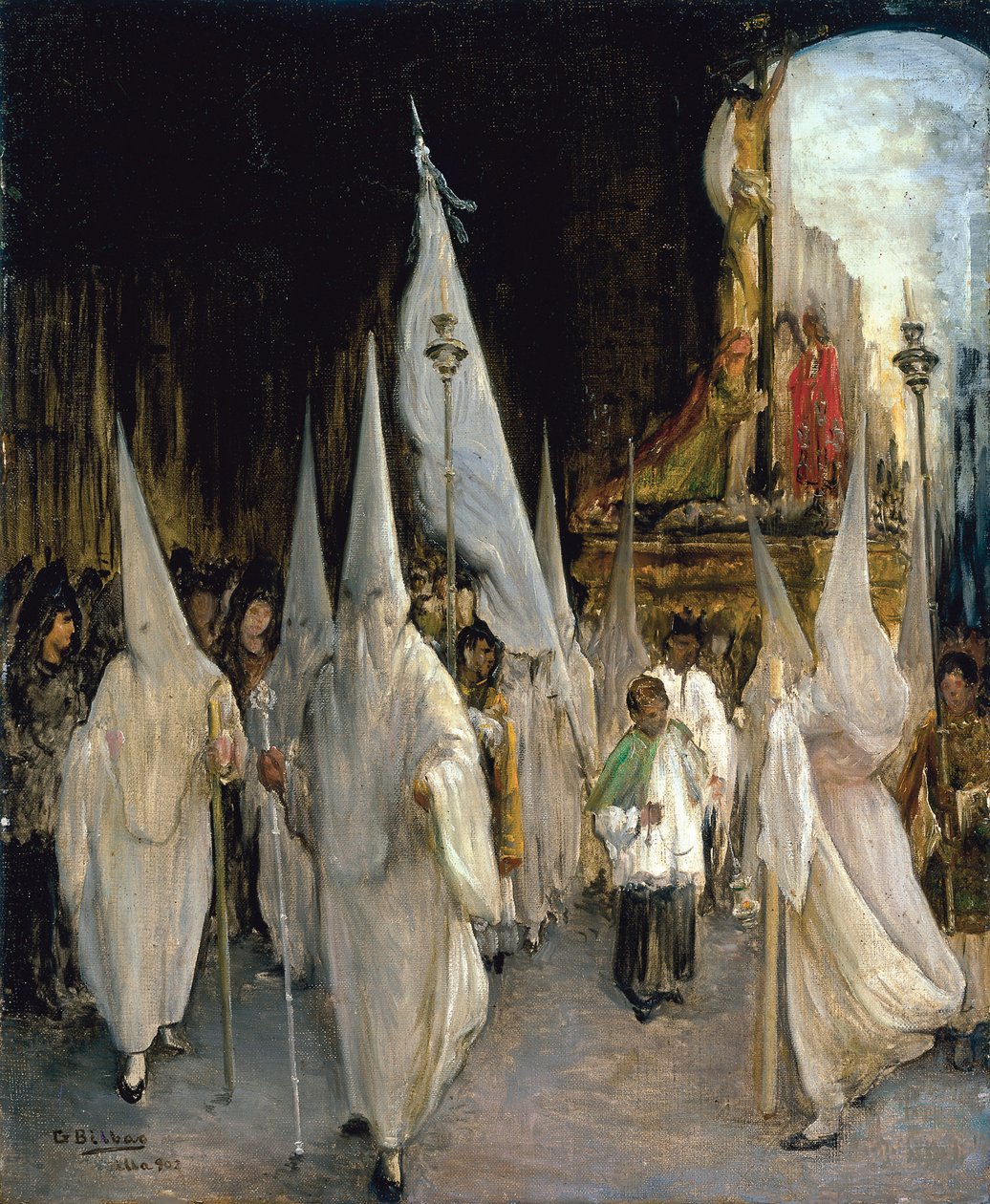 Yedi Sözün Alayı - Bilbao Martinez, Gonzalo (1860-1938) - 1902 - Tuval üzerine yağlı boya - 54x45 - Museo Carmen Thyssen, Malaga by Gonzalo Bilbao Martinez
