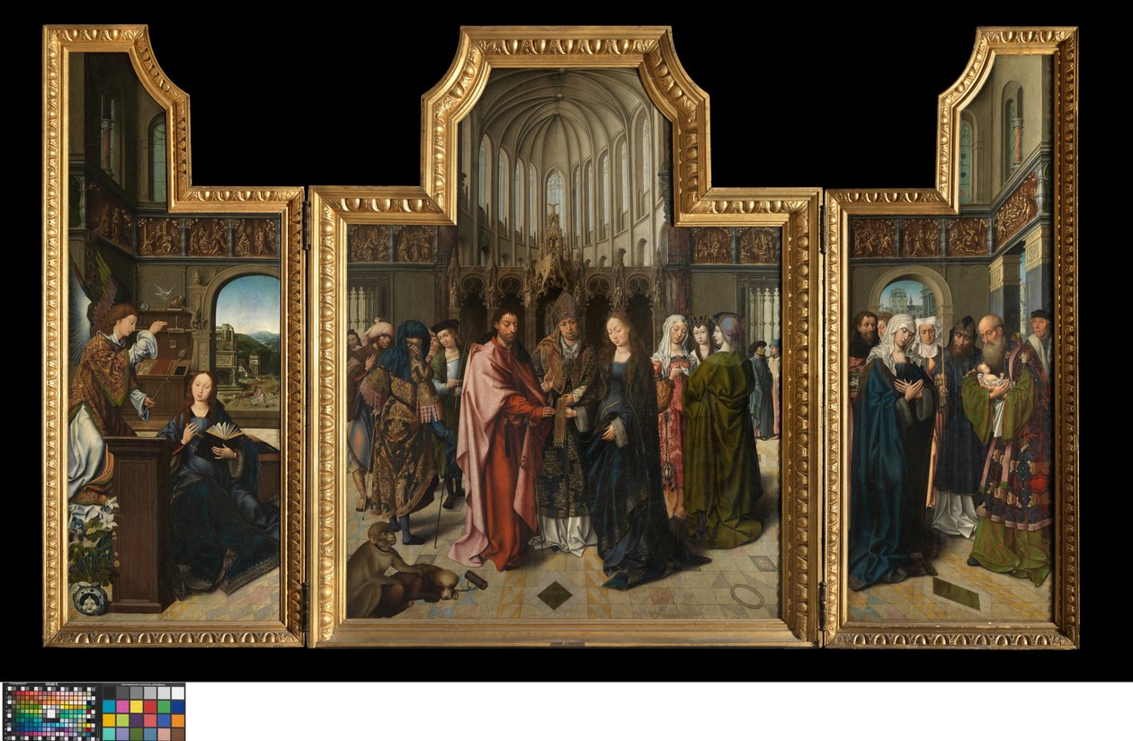 The Colibrant Triptych, c.1517 (panel üzerine yağlıboya) by Goossen van der (1465 c.1538) Weyden