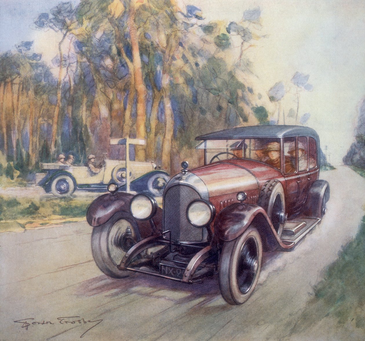 Afiş reklamı Bentley otomobilleri, 1927 by Gordon Crosby