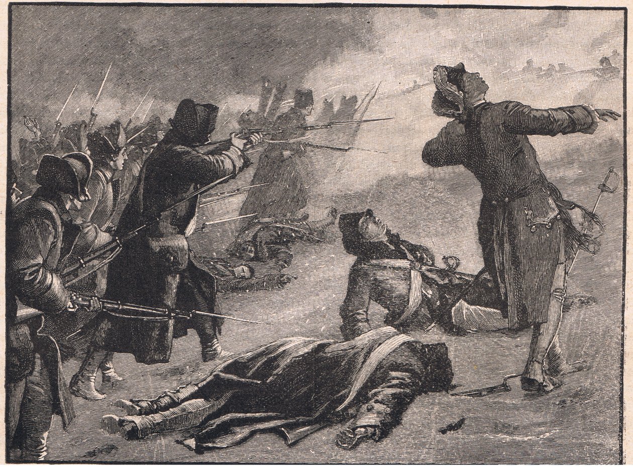 Montgomery'nin alçak kasaba, Quebec AD 1775'e saldırısı by Gordon Frederick Browne