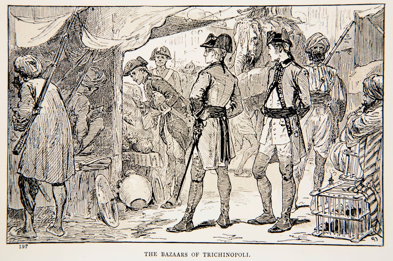 Trichinopoli Çarşıları, G.A. Henry, bar. Londra, 1884 by Gordon Frederick Browne