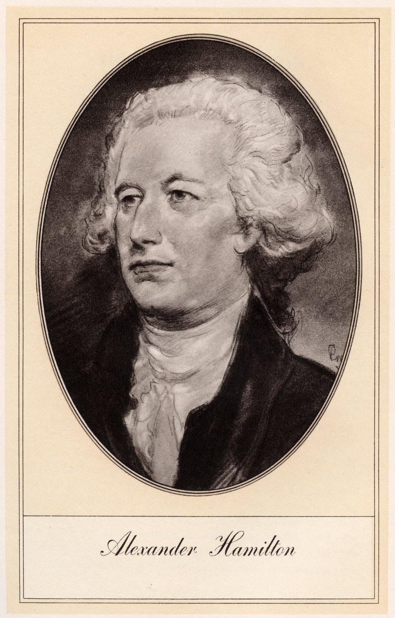 Alexander Hamilton, Amerikalı politikacı, 20. yüzyılın başlarında. by Gordon Ross