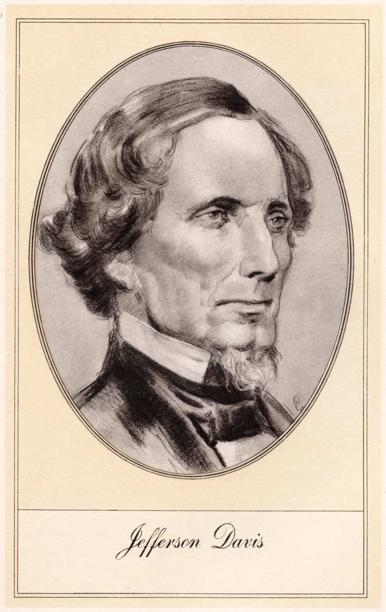 Jefferson Davis, Amerikalı asker ve politikacı, 20. yüzyılın başlarında by Gordon Ross