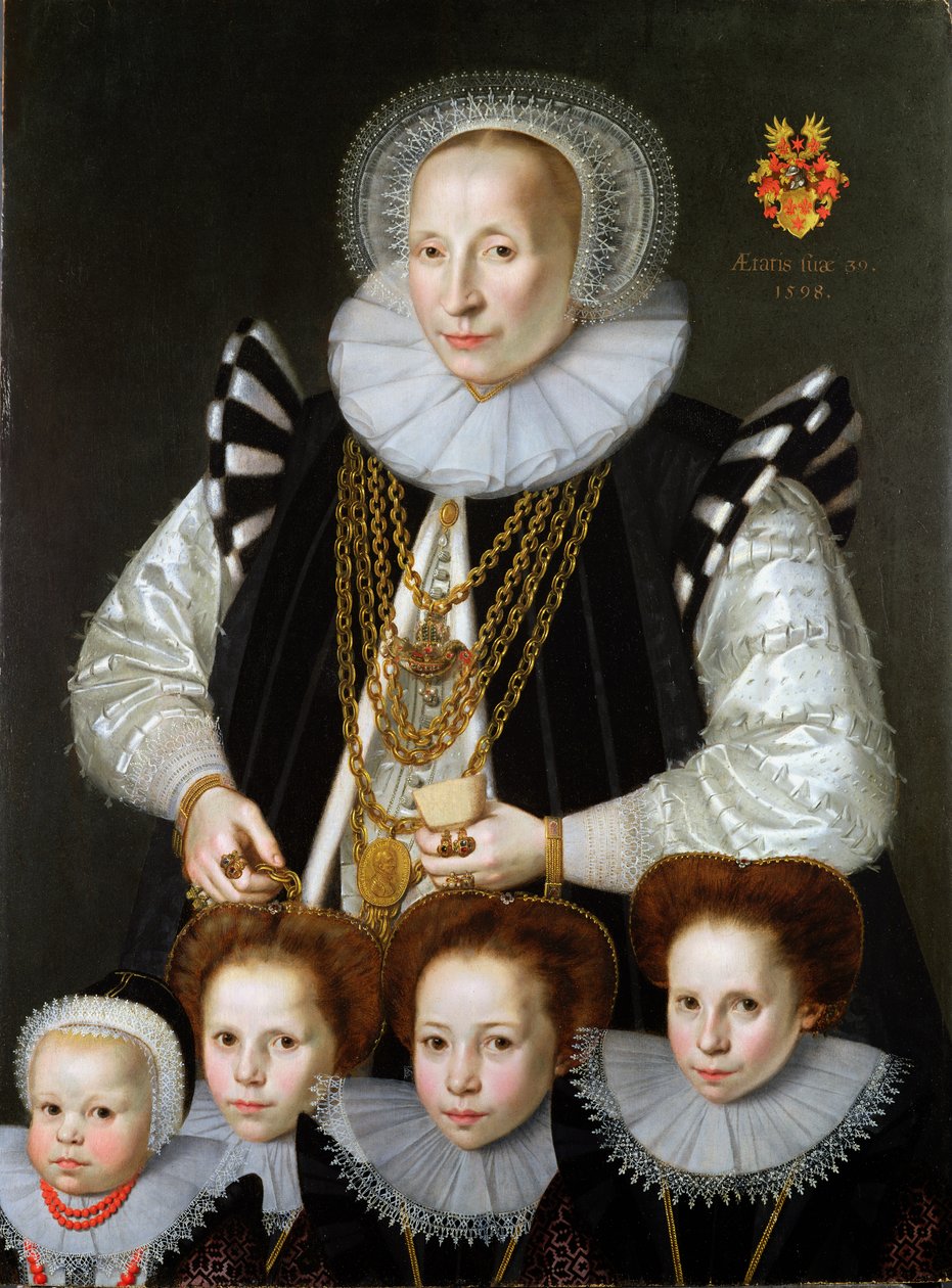 Bir Çift Aile Portresi, 1598 (çift için bkz. 228146) by Gortzius Geldorp