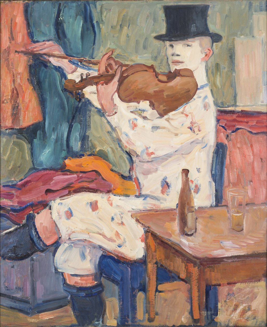 Keman Çalan Bir Palyaço, 1915 by Gosta von Hennigs