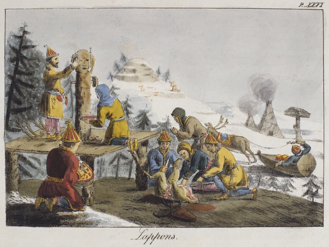 Laponyalılar by Gottfried or Godefroy Engelmann