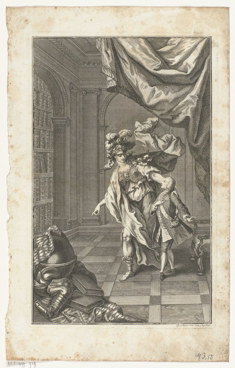Minerva eşliğinde Maximilian III Joseph by Gottfried Bernhard Götz
