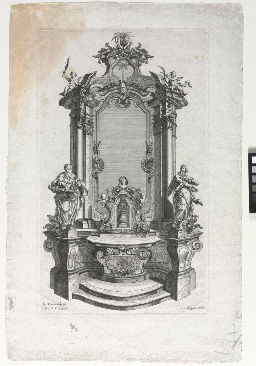 Oymacılar için Altar modeli. by Gottfried Bernhard Götz