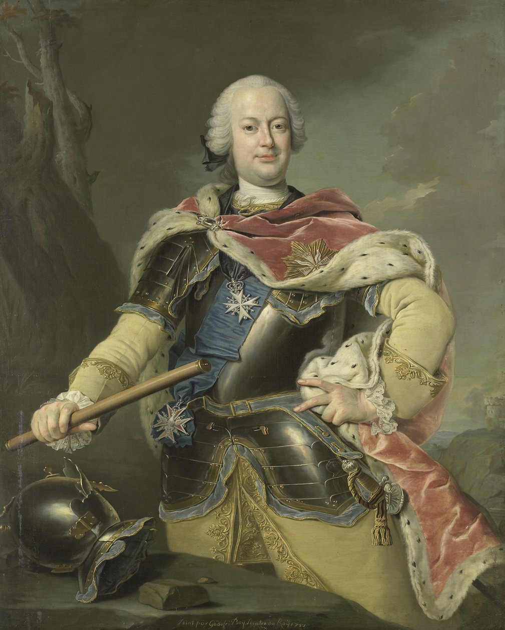 Frederick Christian'ın Portresi, Saksonya Seçmeni 1722-1763, 1751 by Gottfried Boy