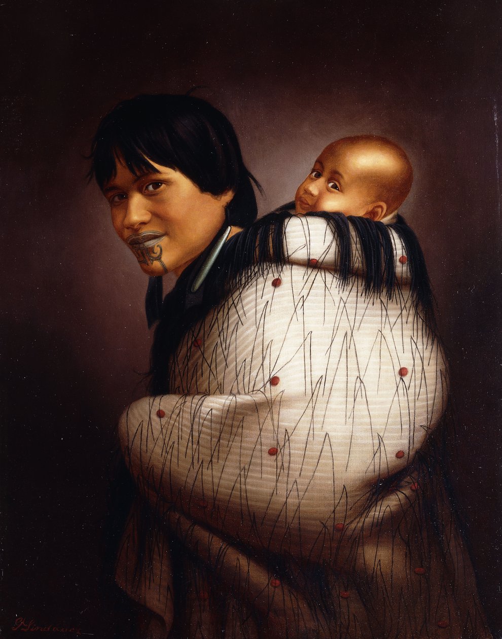 Ana Rupen ve Çocuk, by Gottfried Lindauer