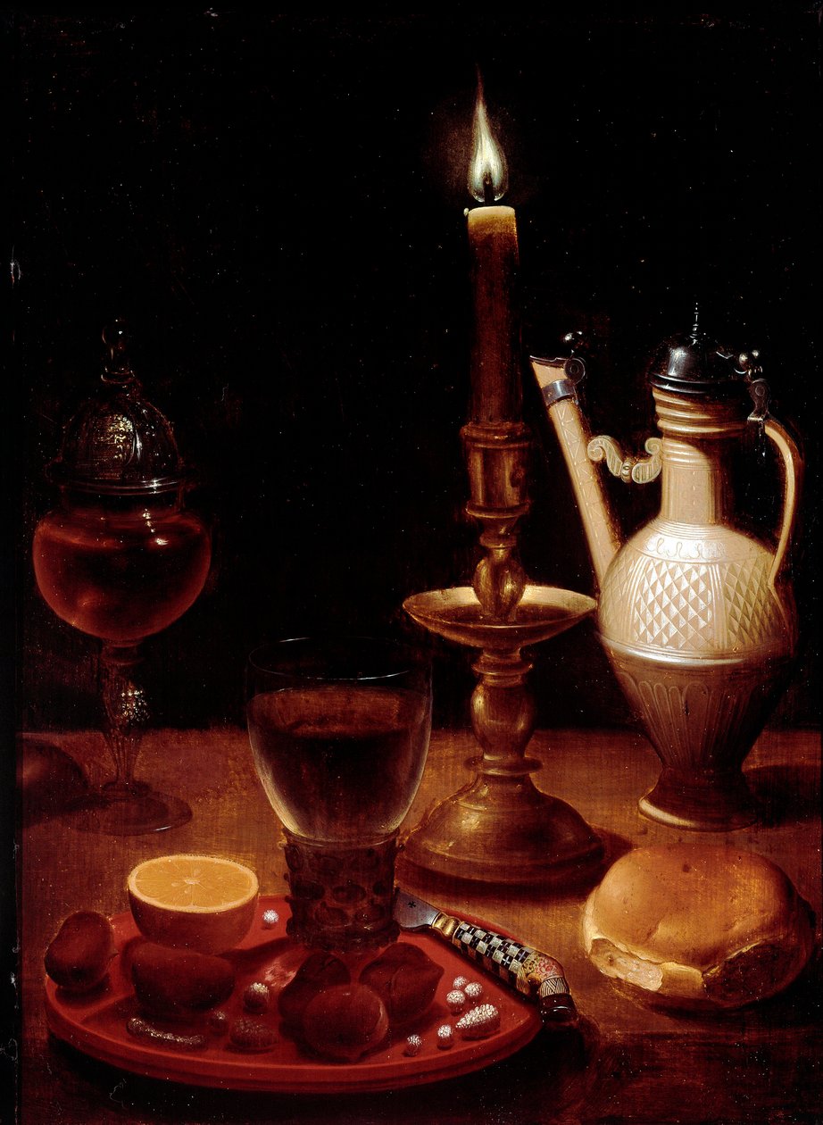 Mum, Şarap ve Portakal ile Natürmort Resim Gotthardt tarafından Wedig (Gottfried Von Wedig) (1583-1641) Paris, Musee du Louvre by Gotthardt von Wedig