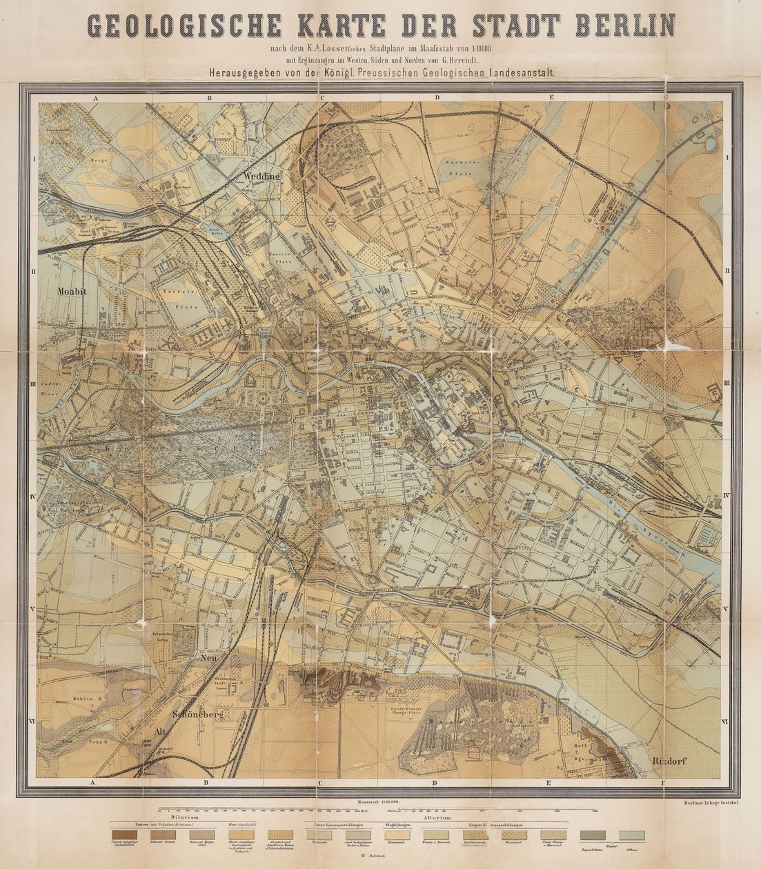 Berlin şehrinin jeolojik haritası by Gottlieb Berendt