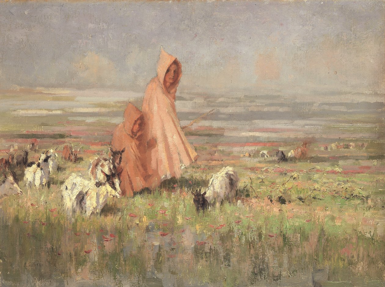 Faslı Keçi Sürüsü (tuval üzerine yağlıboya) by Gourlay Steell