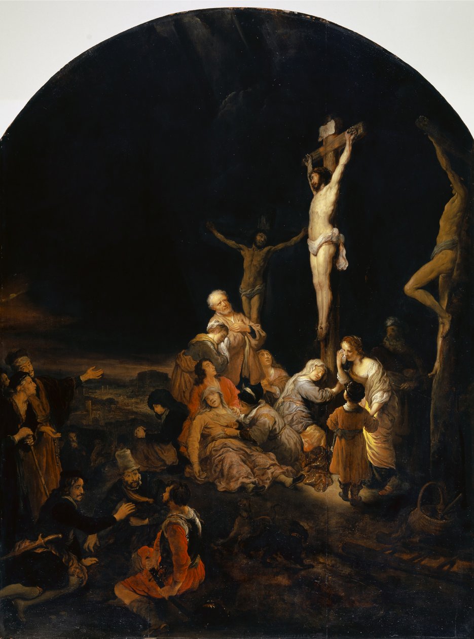 Calvary, 1649 (meşe ağacı üzerine yağ) by Govaert Flinck