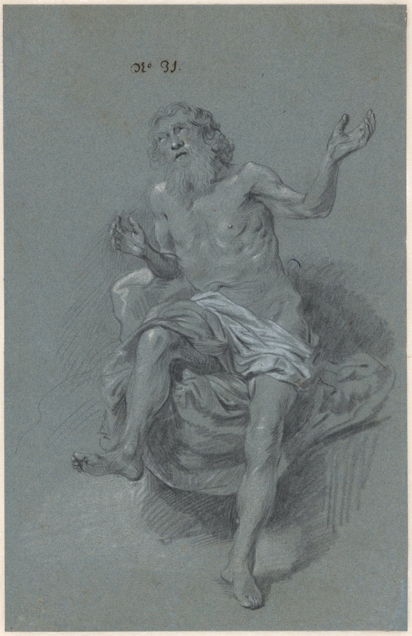 oturan yaşlı adam by Govert Flinck (attributed to)