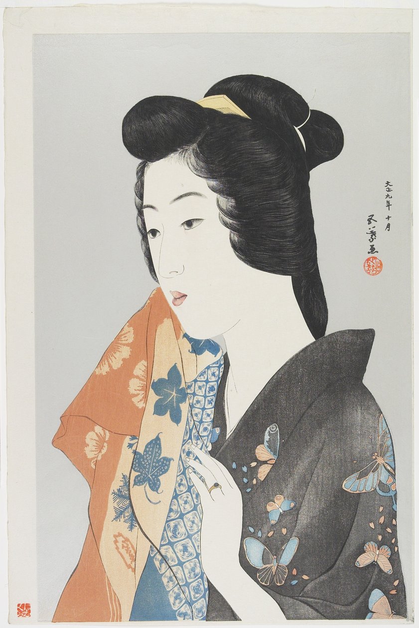 (Havlulu Kadın), Ekim 1920 by Goyo Hashiguchi