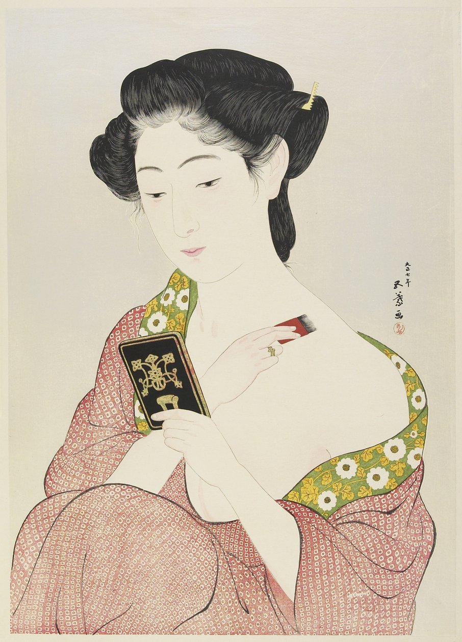 Makyaj Yapan Kadın, 1918 by Goyo Hashiguchi