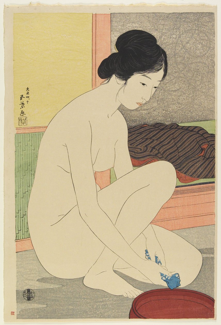 Hamamdaki Kadın, Ekim 1915 by Goyo Hashiguchi