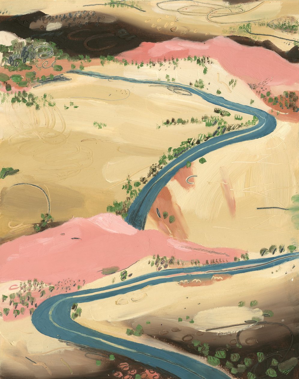 Yol, 2013 (kağıt üzerine yağlı boya) by Grace Helmer