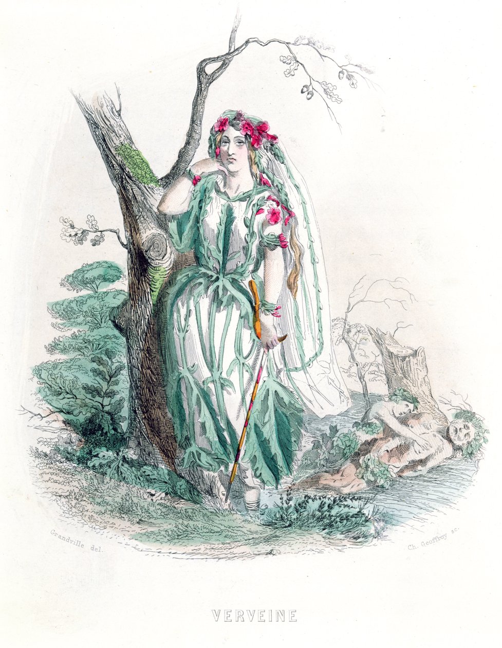 Charles Geoffroy (1819-82), 1847 (renkli gravür) tarafından oyulmuş 