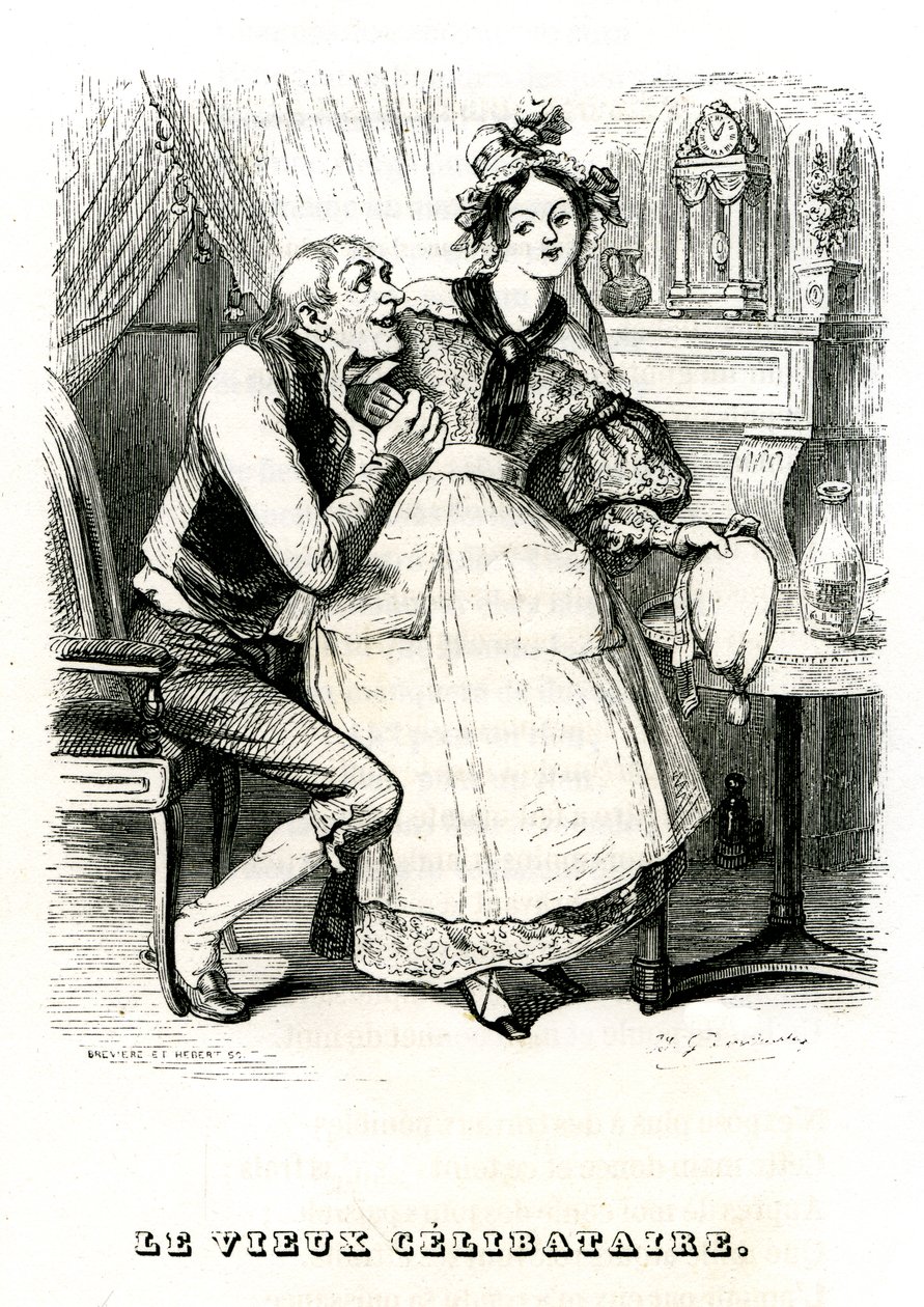 Yaşlı bekar by Grandville (1803 47)