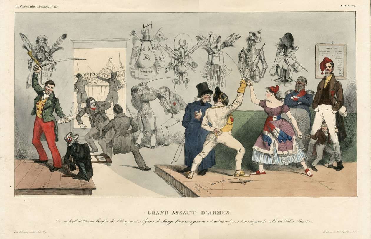 Jean Ignace Gerard dit Grandville (1803-1847), La Caricature (1830) politique, no. 119 by Grandville