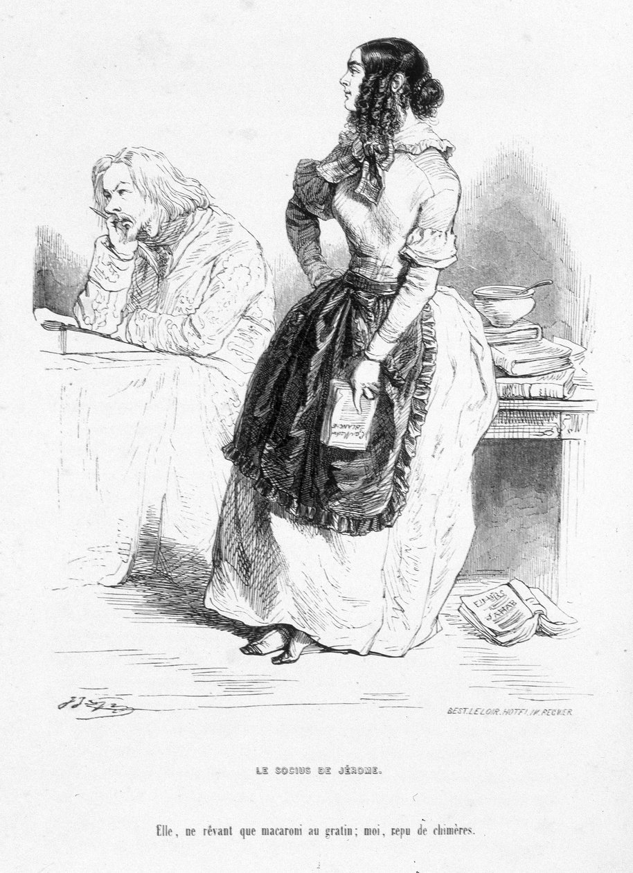 Jérôme Paturot endişeli, hayallerinden vazgeçiyor. Louis Reybaud
