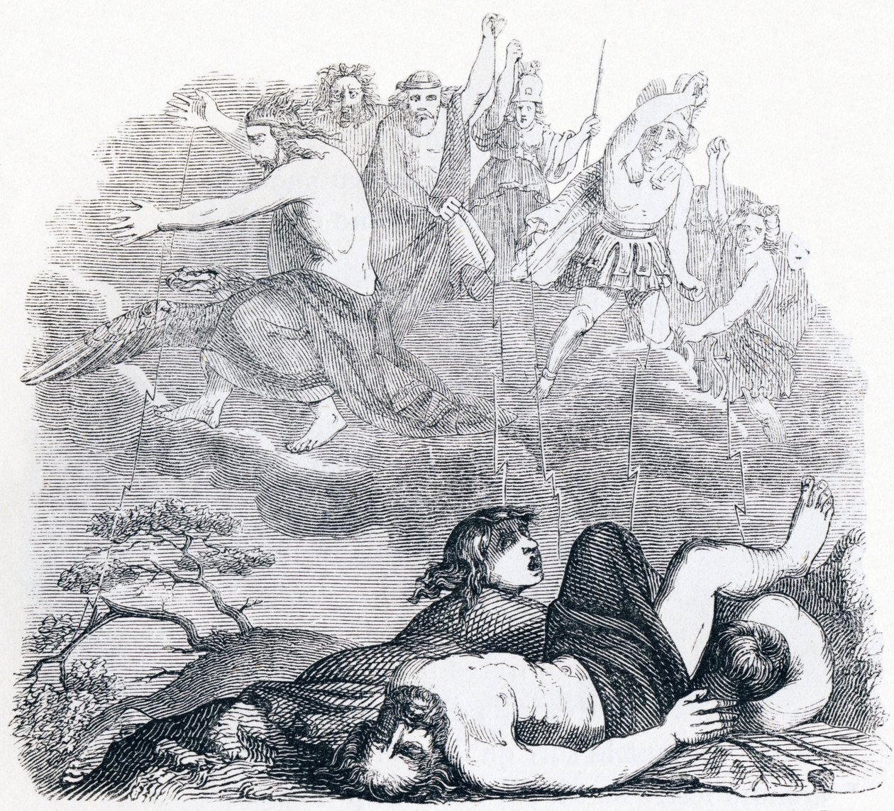 Jüpiter ve gök gürültüsü - La Fontaine'in Masalları by Grandville