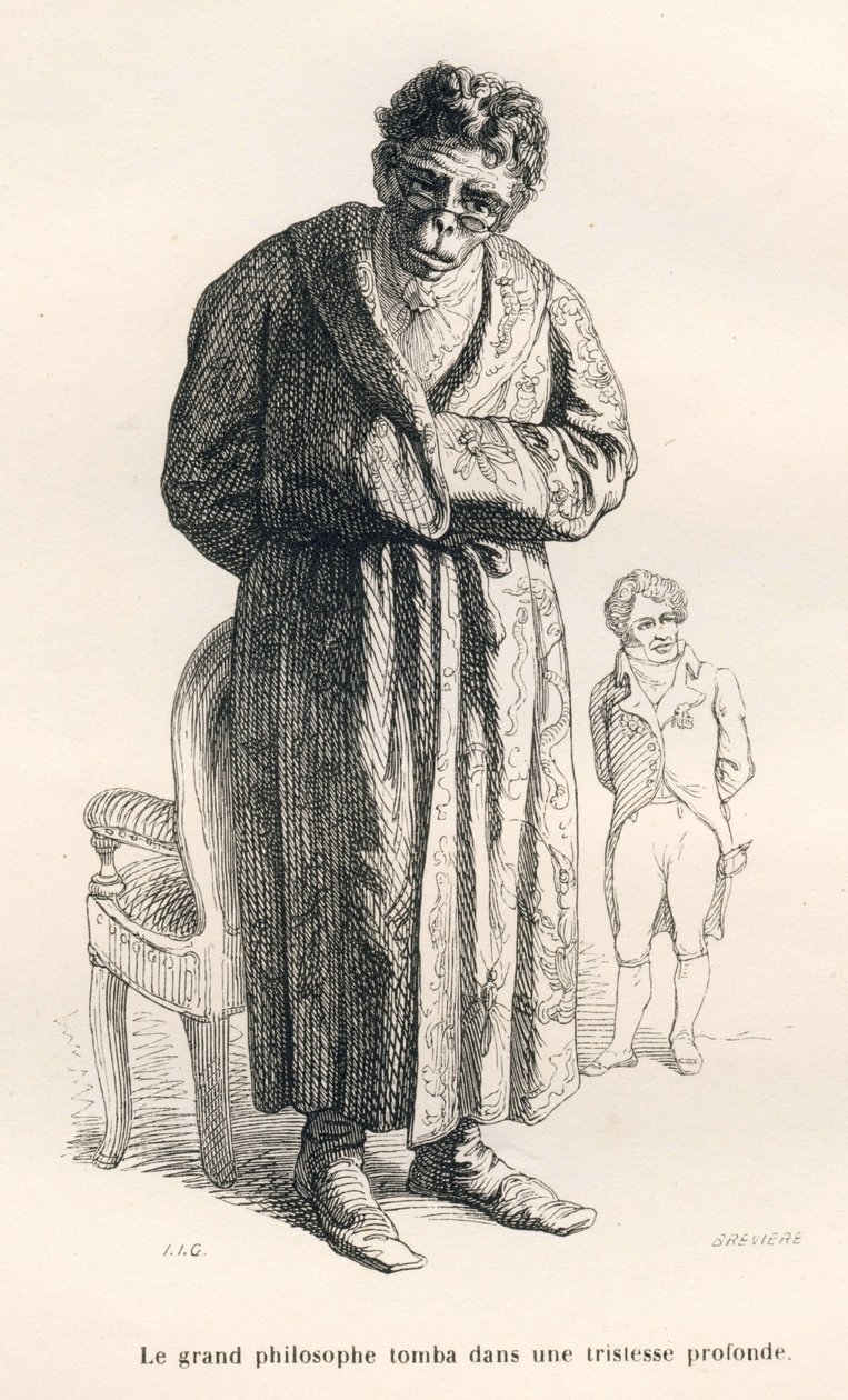 Filozof maymun. JJ Granville tarafından gösterilen vinyetler. Honore De Balzac