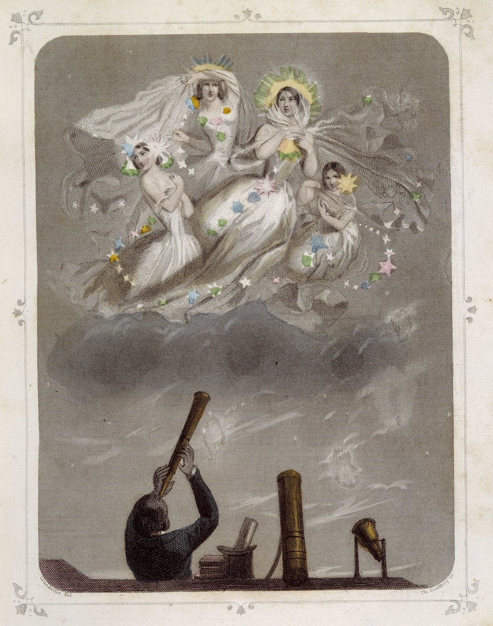 Yıldızlar: “” Nebulae”yi temsil eden kadınlar - Grandville by Grandville