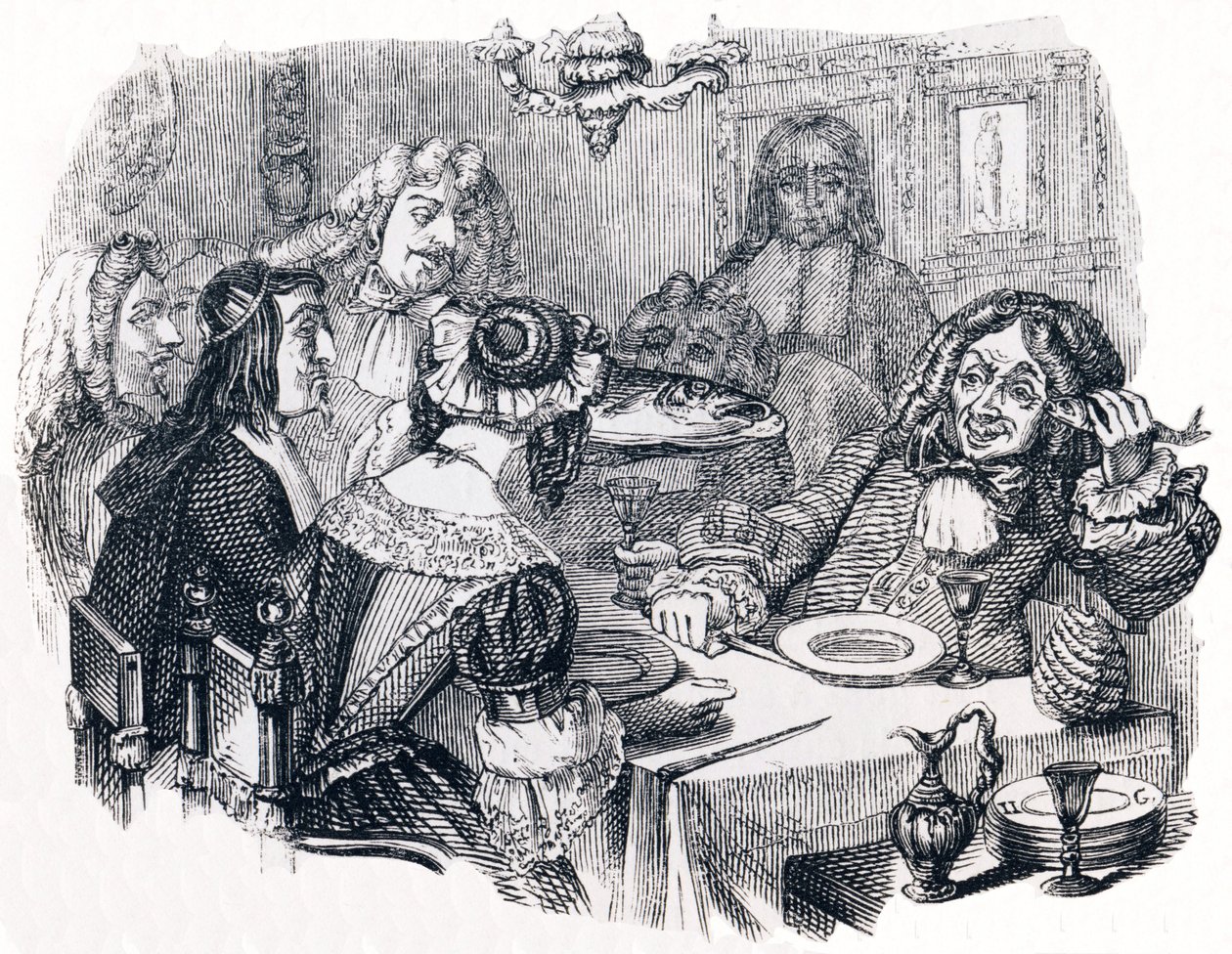 Gülmek ve balıklar - La Fontaine'in Masalları by Grandville