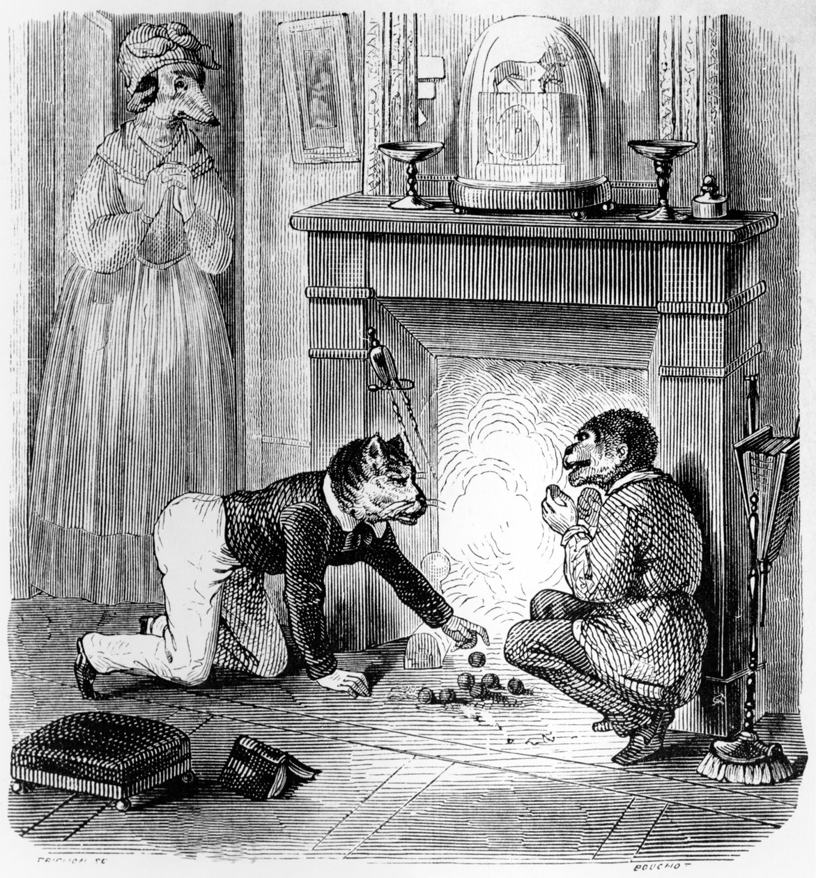 Maymun ve Kedi, La Fontaine (1621-95) 