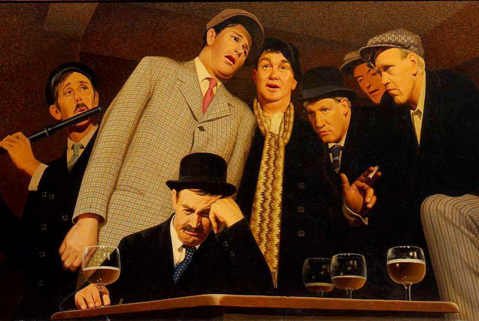  Sentimental Balladn  by Grant Wood