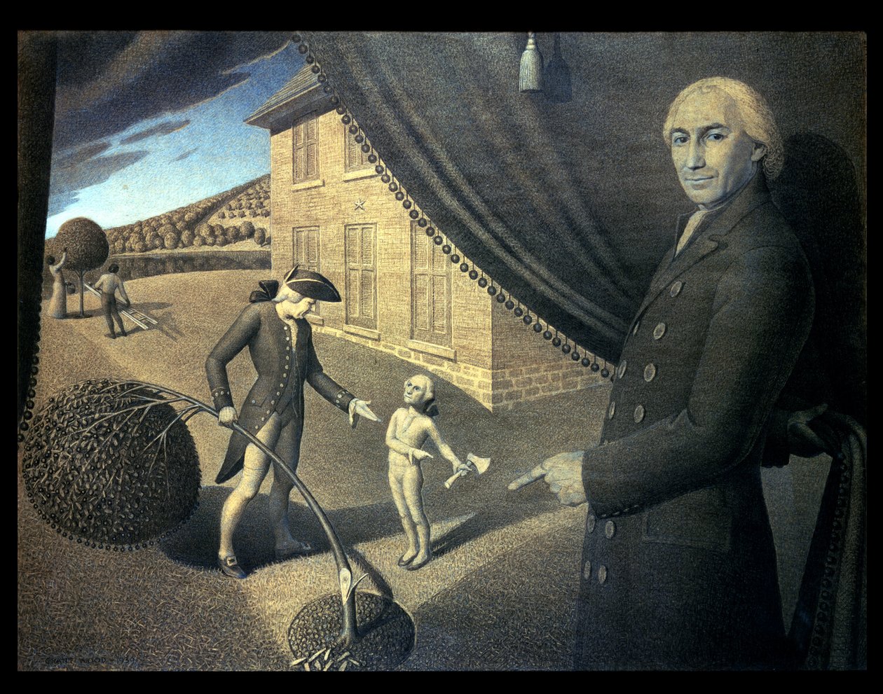 Parson Weems Masalı by Grant Wood