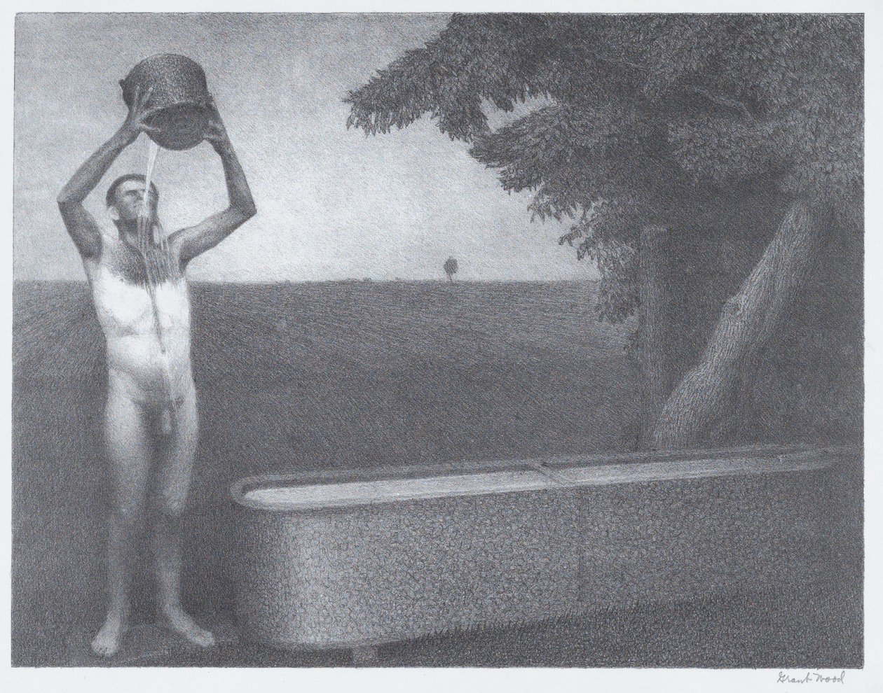 Boğucu Gece, 1939 by Grant Wood