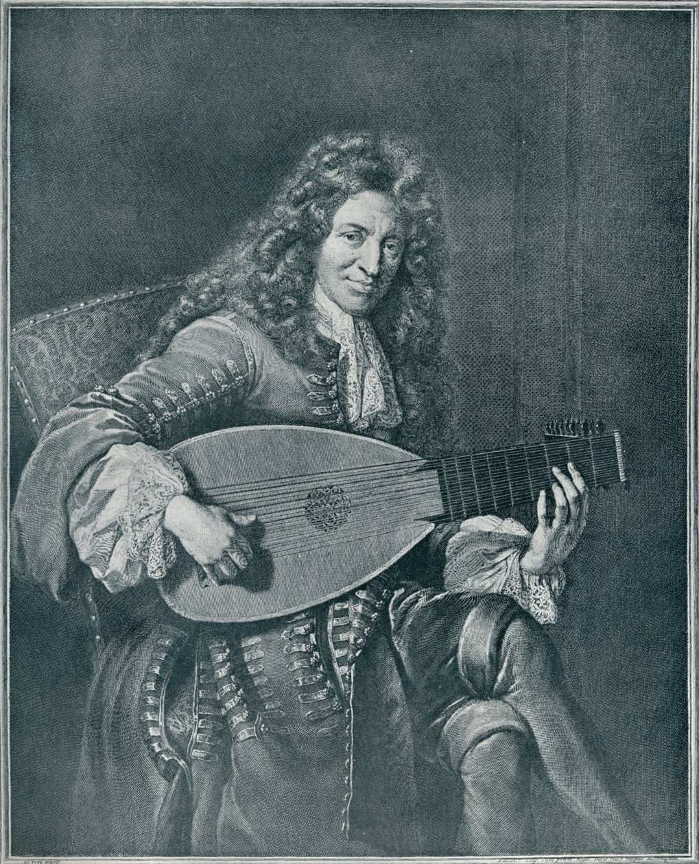 Charles Mouton, c1626-1710. Fransız lavtacı ve lavta bestecisi, 1909 by Gérard Edelinck