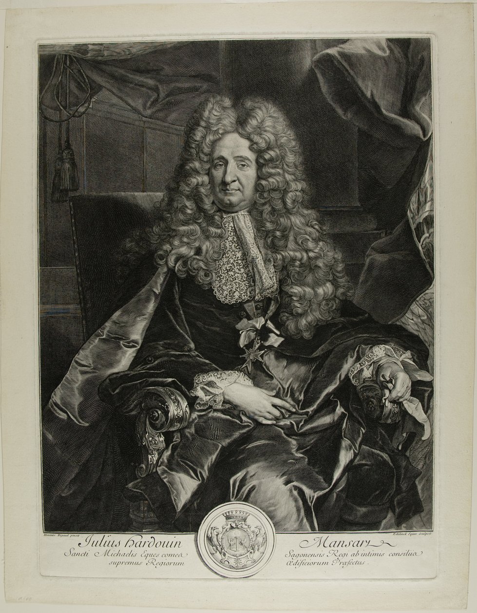 Jules Hardouin-Mansart by Gérard Edelinck