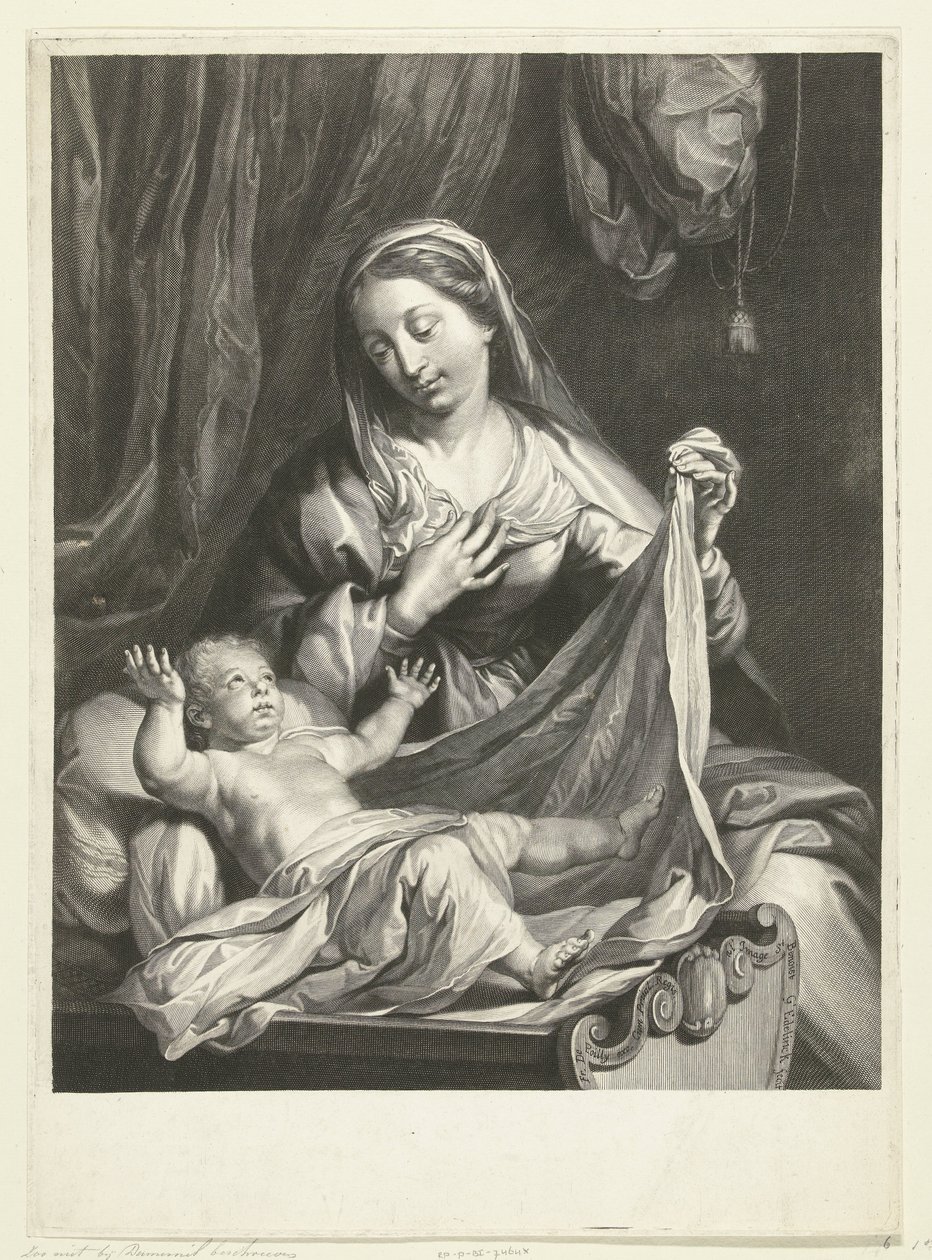 Yemlik İsa Çocuk ile Meryem by Gérard Edelinck