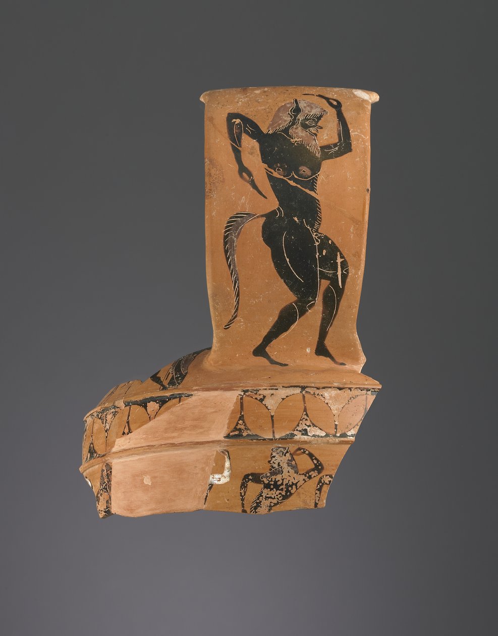 Atina Attika siyah figürlü Nikostenik amfora parçası, yaklaşık MÖ 550-40 (pişmiş toprak) by Greek