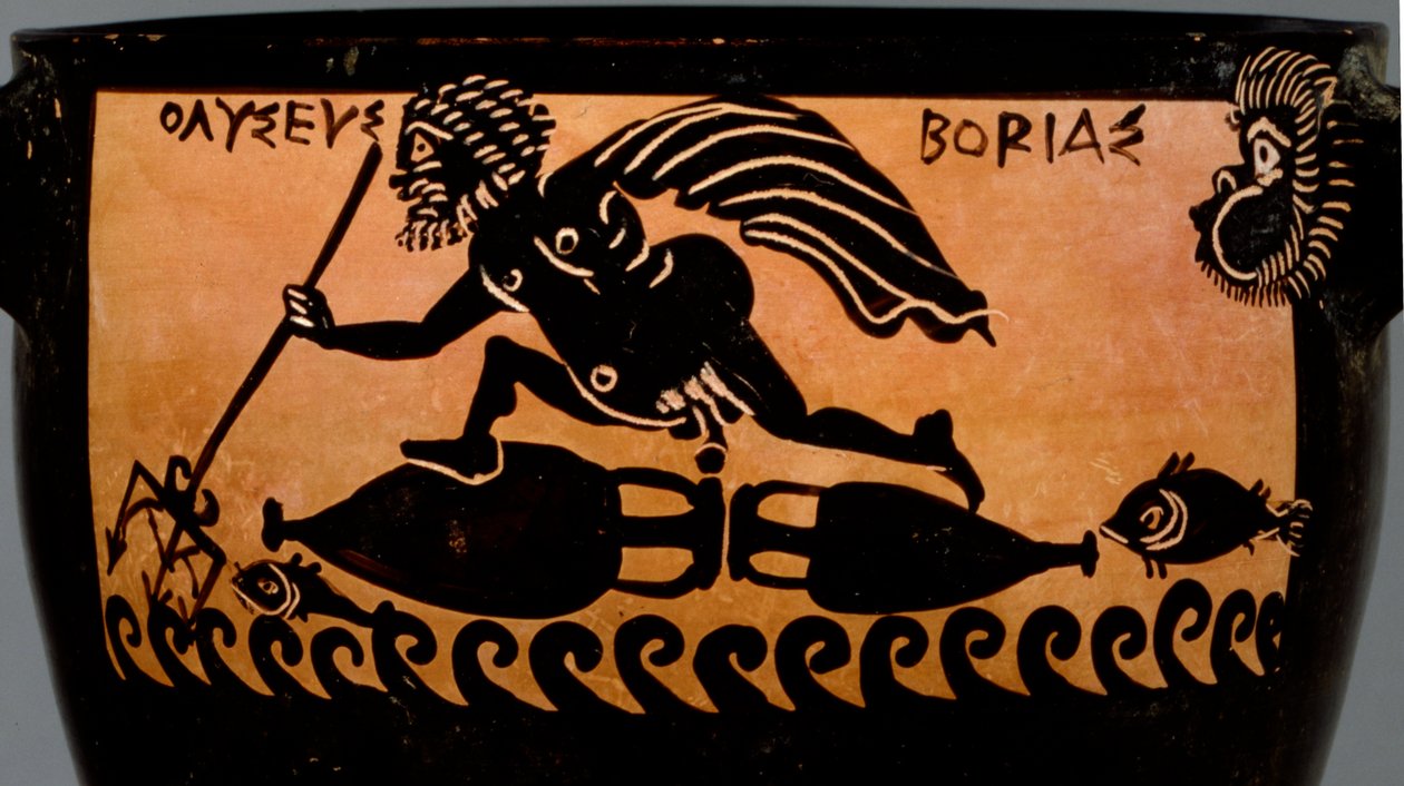 Mystae Ressamı Thebes, Boeotia, MÖ 5. yy'ın sonları (seramik) (detay) by Greek