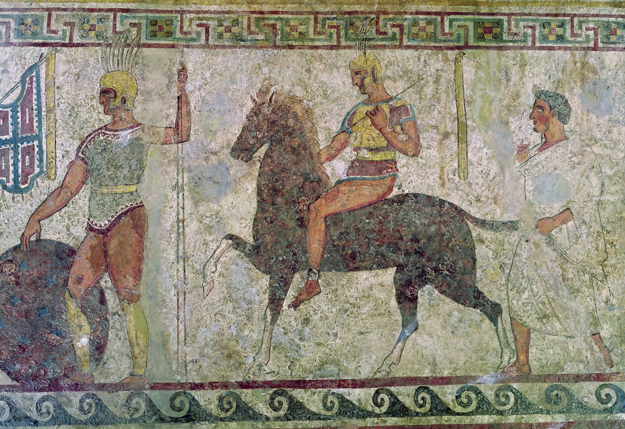 Süvari ve bir piyade, Paestum