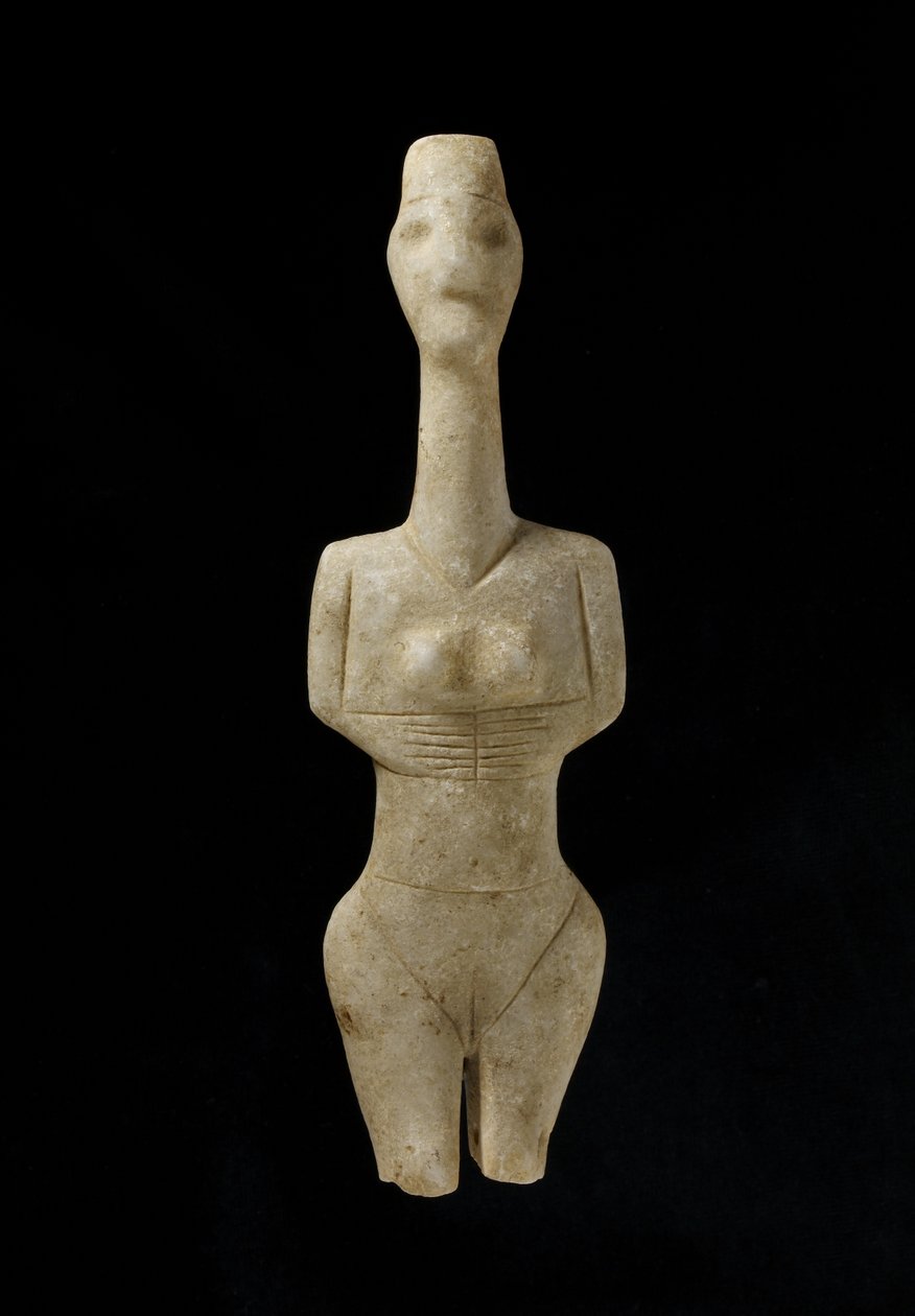 Kiklad Heykelcik, Naxos, MÖ 3000-2000 dolayları (mermer) by Greek