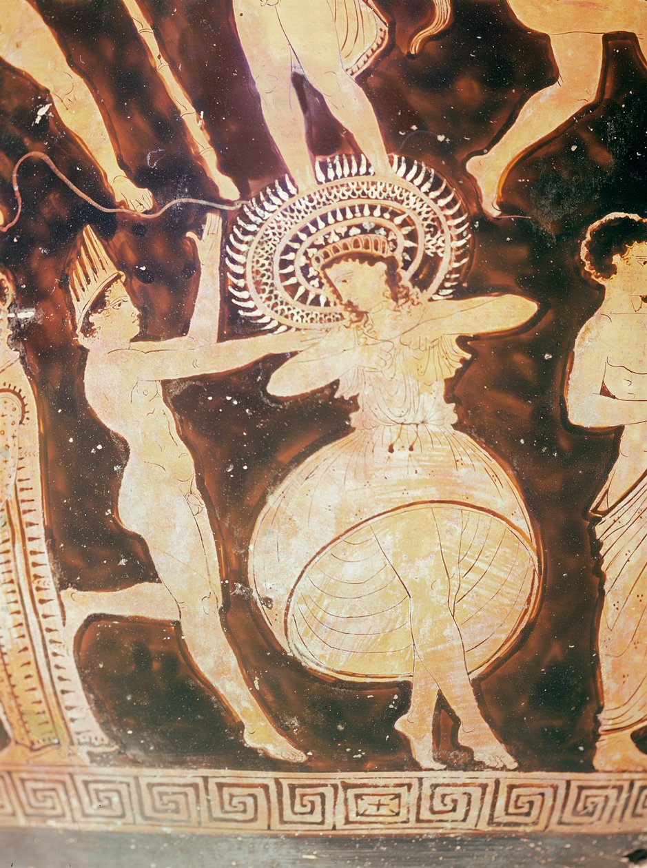 Karneia sırasında dansçılar, detay (seramik) by Greek