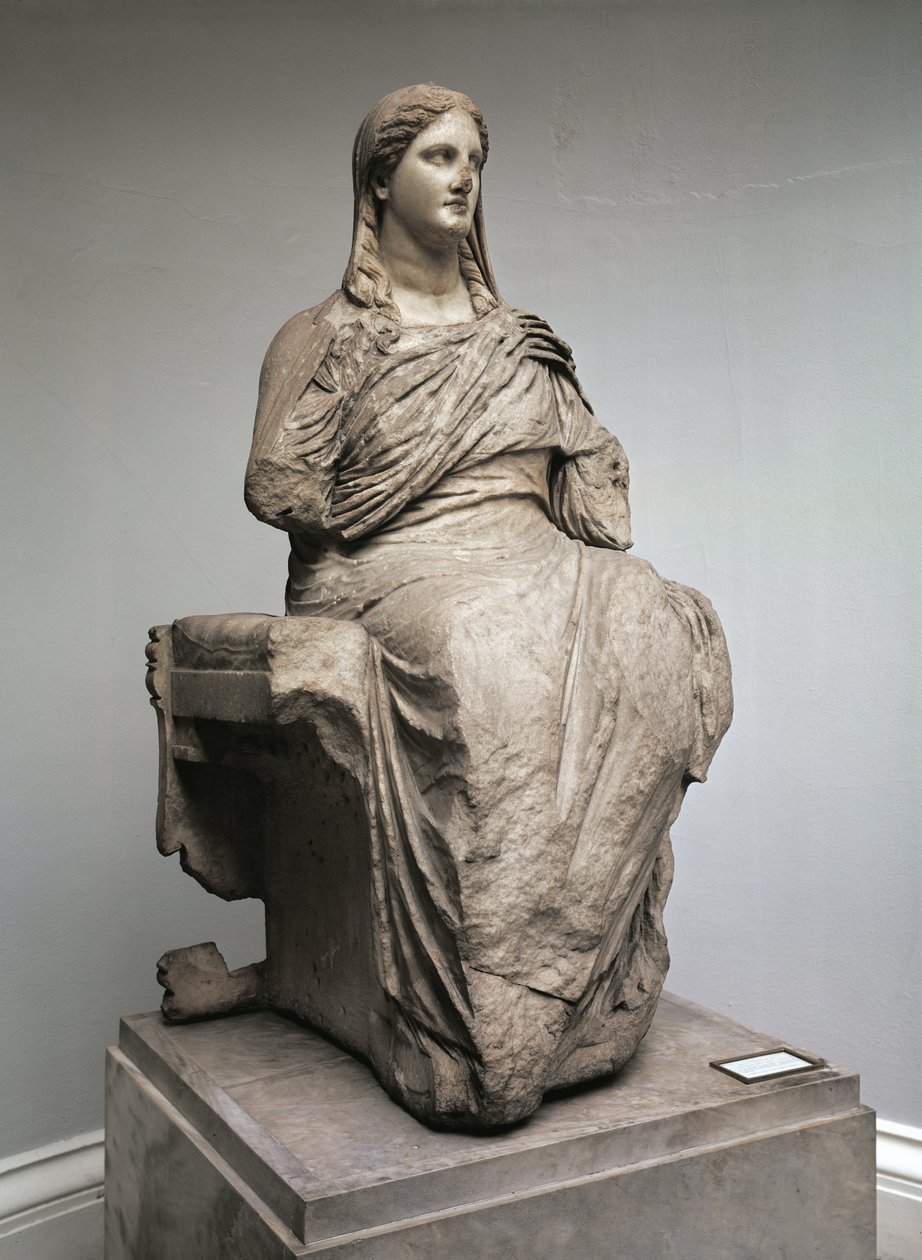 Demeter, Knidos heykeli, Küçük Asya, MÖ 350 dolayları (mermer) by Greek