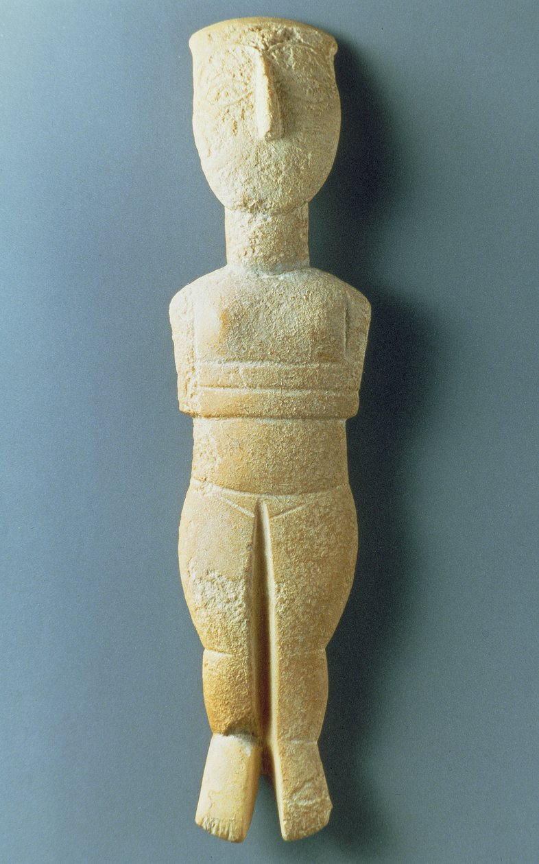 Kadın heykelcik, erken Kiklad, MÖ 2800-2300 dolayları (mermer) by Greek