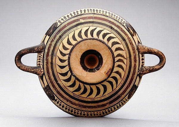 ಲಕೋನಿಯನ್ ಕೈಲಿಕ್ಸ್ ಕಪ್ ಜೀಯಸ್ ಮತ್ತು ಹರ್ಮ್ಸ್, c.550-530 BC (ಕ್ಲೇ)ಟರ್ಕ್ by Greek