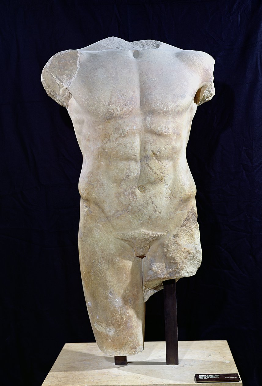 Miletli erkek gövde, MÖ 480 dolayları (mermer) by Greek