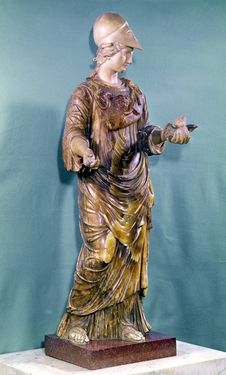 Baykuşlu Minerva, 6. yüzyıldan kalma bir orijinalin kopyası (kaymaktaşı) by Greek