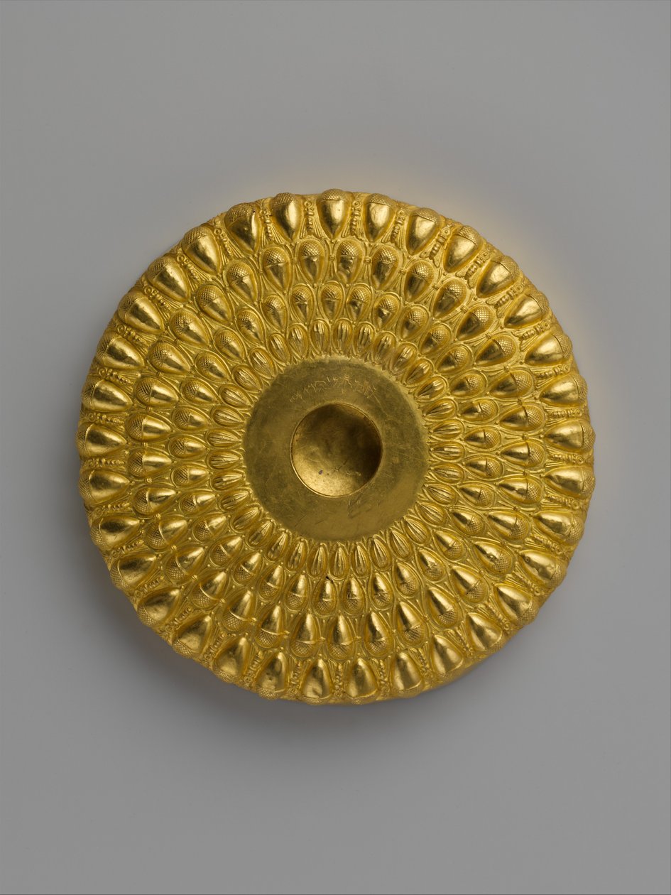 Phiale, libasyon kasesi, MÖ 4.-3. yy (altın) by Greek
