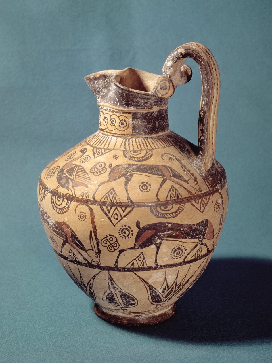 Rodos stili oinochoe (seramik) by Greek